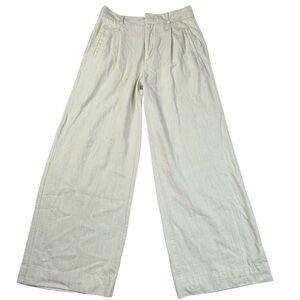 Everlane The Way High Drape Pants Bone Khaki size 8R Work preppy wide leg